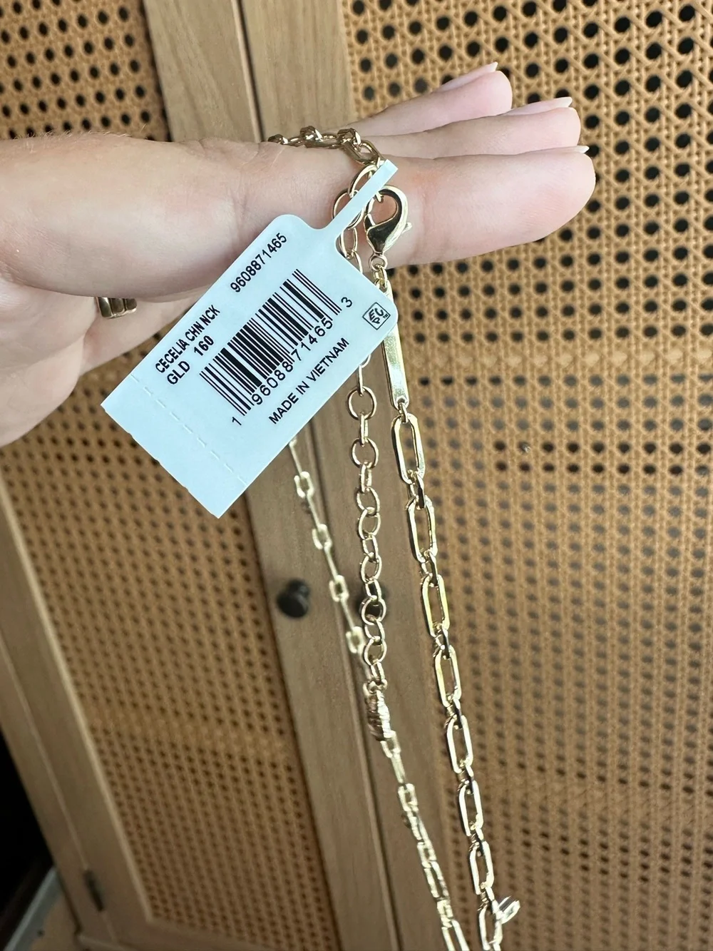 Kendra Scott Celia gold crystal chain necklace in white cz
